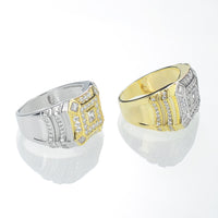 Thumbnail for Solid 925 Sterling Silver Baguette Square Signet Ring - Different Drips