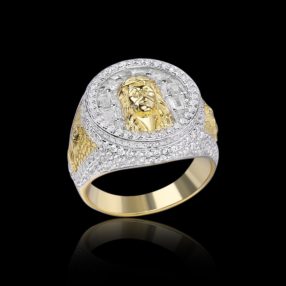 Solid 925 Sterling Silver Baguette Jesus Ring - Different Drips