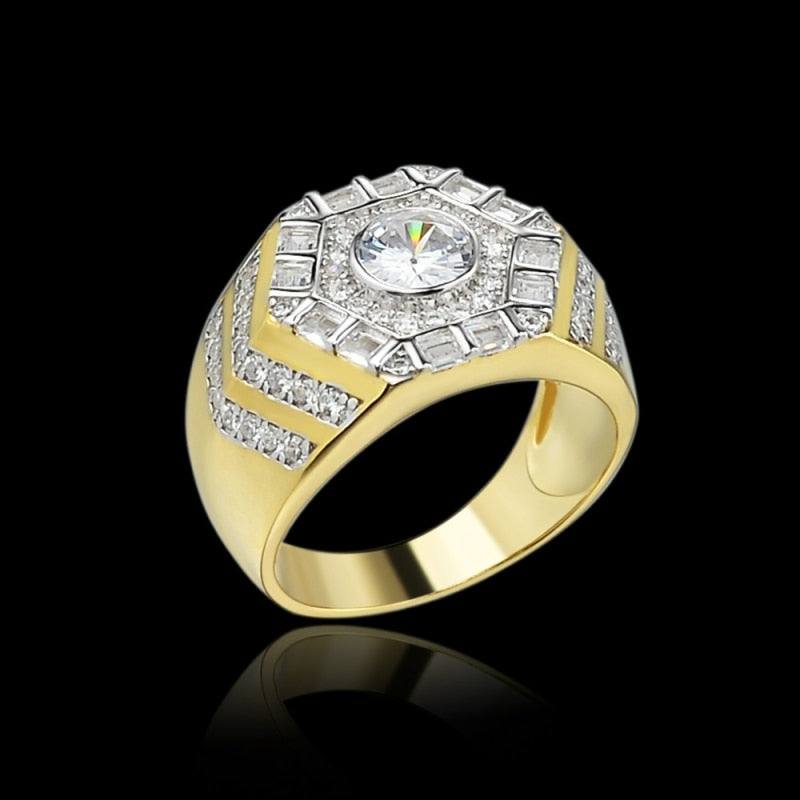 Solid 925 Sterling Silver Center Stone Ring - Different Drips