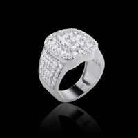 Thumbnail for Solid 925 Sterling Silver Double Step Signet Ring - Different Drips