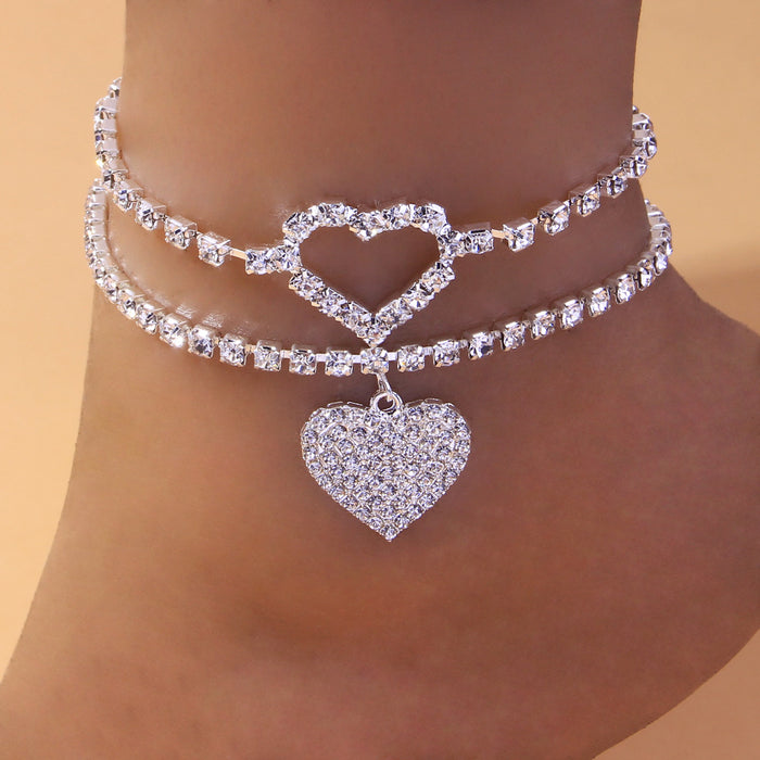 Tennis Heart Anklet Set - Different Drips