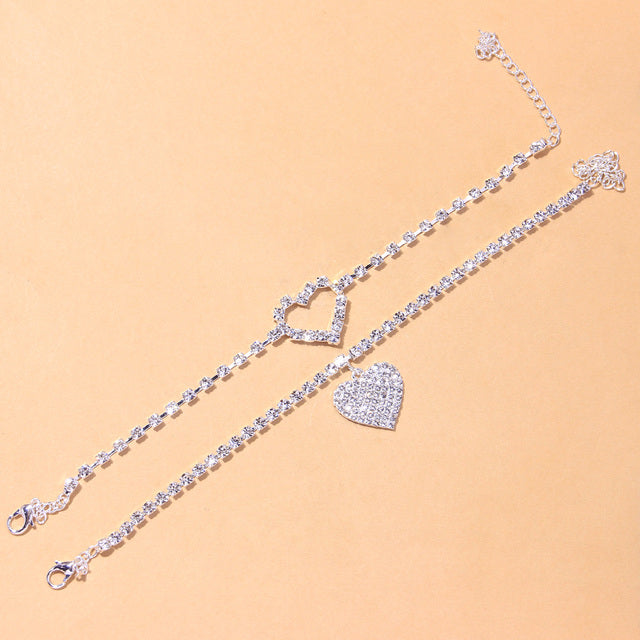 Tennis Heart Anklet Set - Different Drips