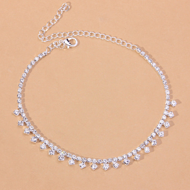 Water Drop Tennis Anklet - Different Drips