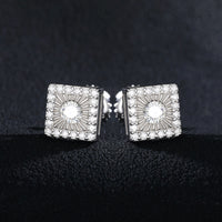 Thumbnail for S925 Moissanite Square Earrings - Different Drips