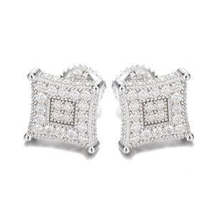 S925 Moissanite Square Dip Earrings - Different Drips