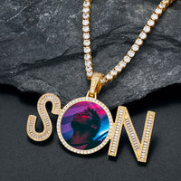 Thumbnail for Custom Photo 'SON' Pendant - Different Drips