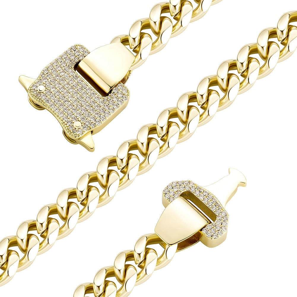 12mm Miami Cuban Chain With Spring Clasp - Different Drips