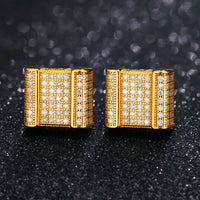 Thumbnail for 925 Sterling Silver Moissanite Square Stud Earrings - Different Drips