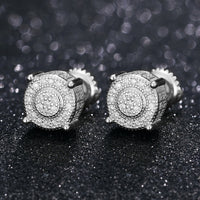 Thumbnail for 925 Sterling Silver Moissanite 4-Point Round Stud Earrings - Different Drips