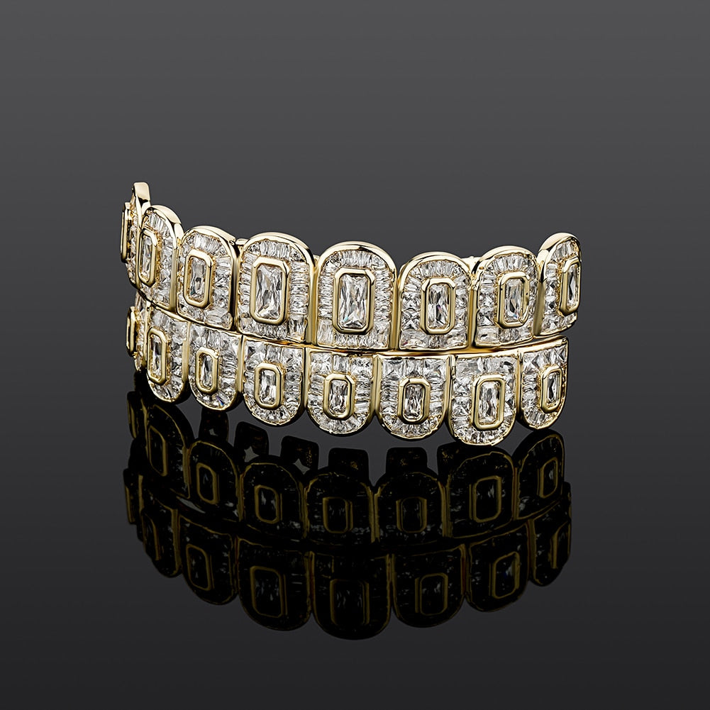 Rectangle Cut Baguette Grillz - Different Drips