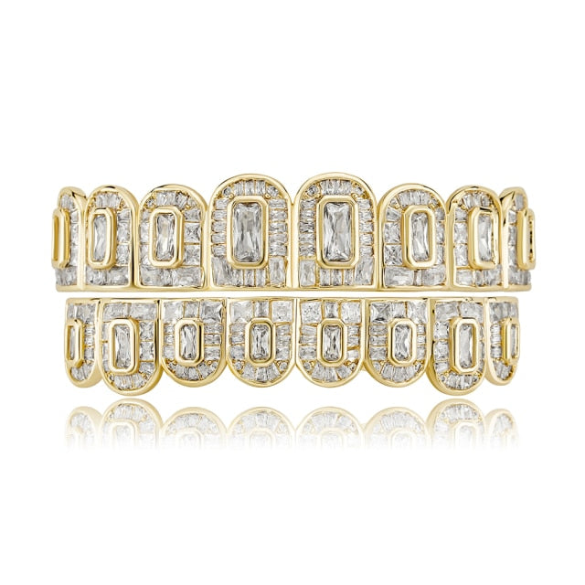 Rectangle Cut Baguette Grillz - Different Drips