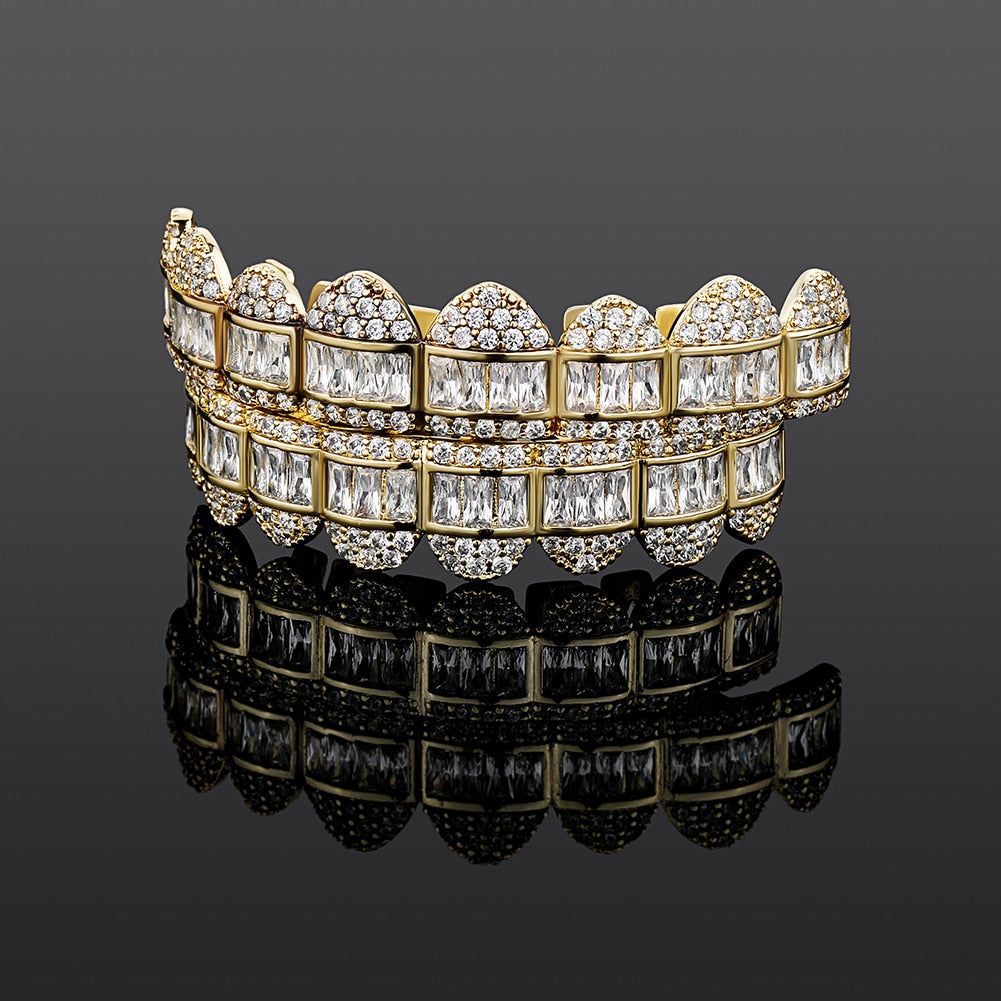 Square Cut Baguette Grillz - Different Drips