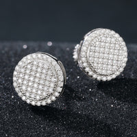 Thumbnail for 925 Sterling Silver Moissanite Round Stud Earrings - Different Drips