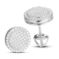 Thumbnail for 925 Sterling Silver Moissanite Round Stud Earrings - Different Drips
