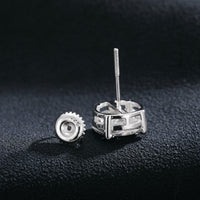 Thumbnail for 925 Sterling Silver Moissanite Round Baguette Earrings - Different Drips