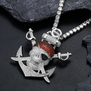 Iced Out Pirate Pendant - Different Drips