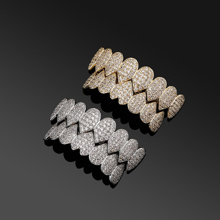 Heart Shaped Fang Grillz - Different Drips