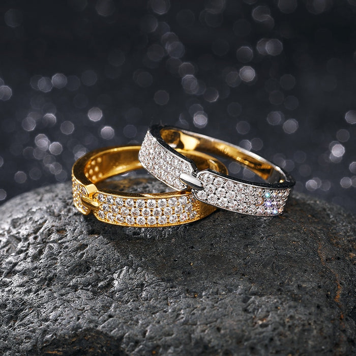 Iced Out Double Sided Ring - Different Drips