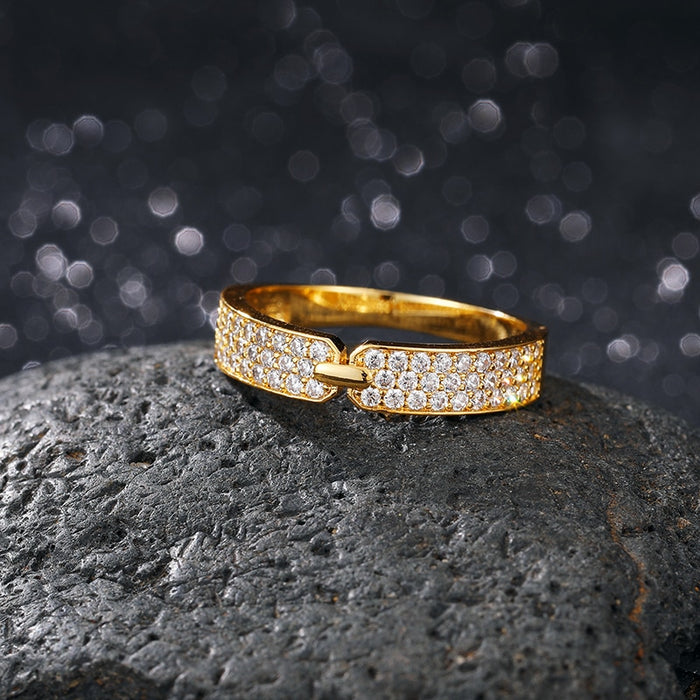 Iced Out Double Sided Ring - Different Drips