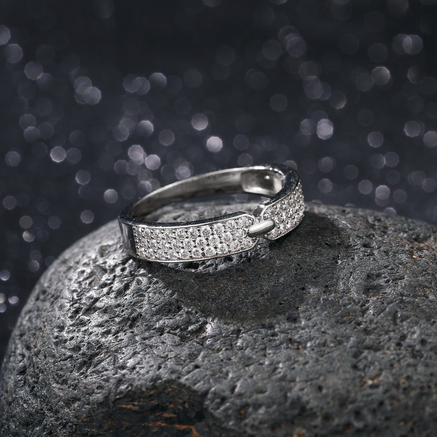 Iced Out Double Sided Ring - Different Drips