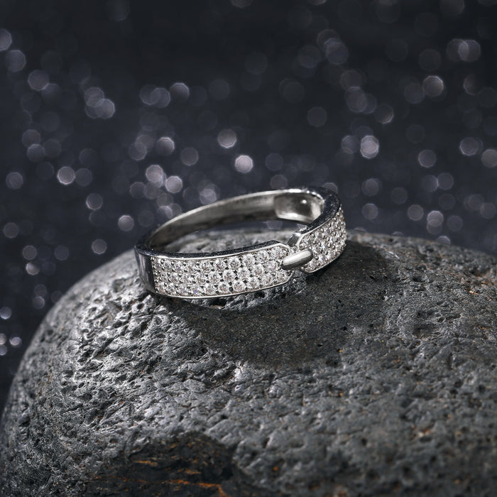 Iced Out Double Sided Ring - Different Drips