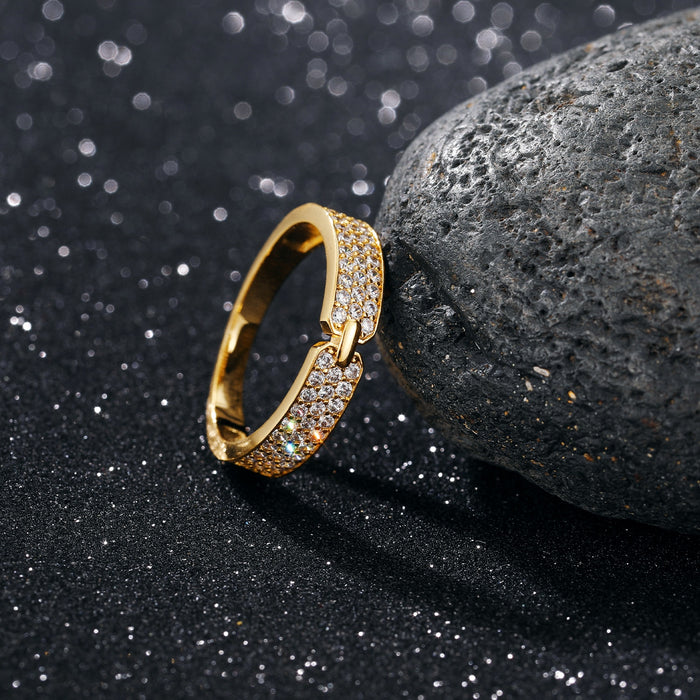 Iced Out Double Sided Ring - Different Drips