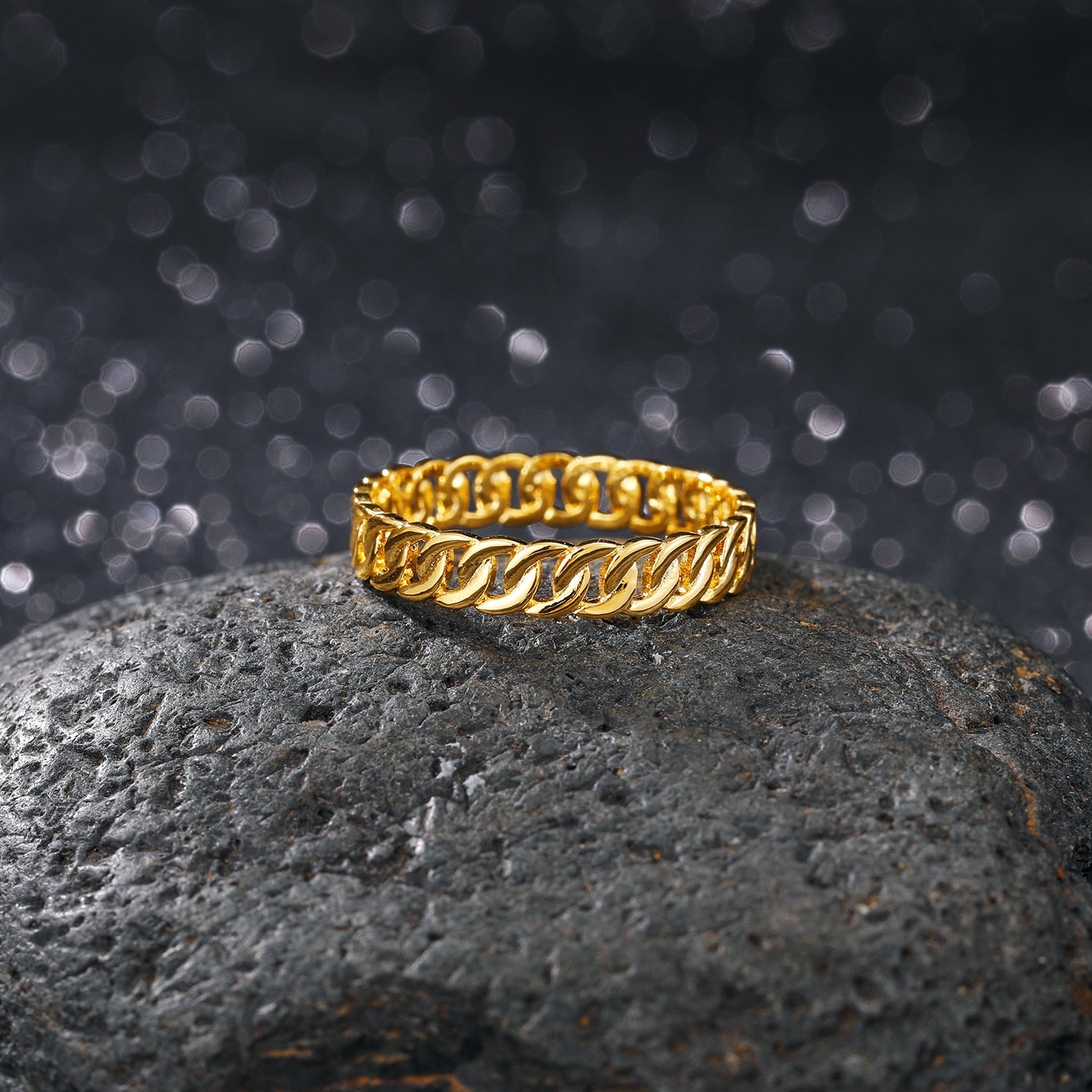 3mm Miami Cuban Link Ring - Different Drips