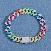 Thumbnail for 12mm Multicolor Prong Cuban Chain - Different Drips