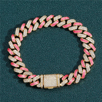 Thumbnail for 12mm Multicolor Prong Cuban Chain - Different Drips