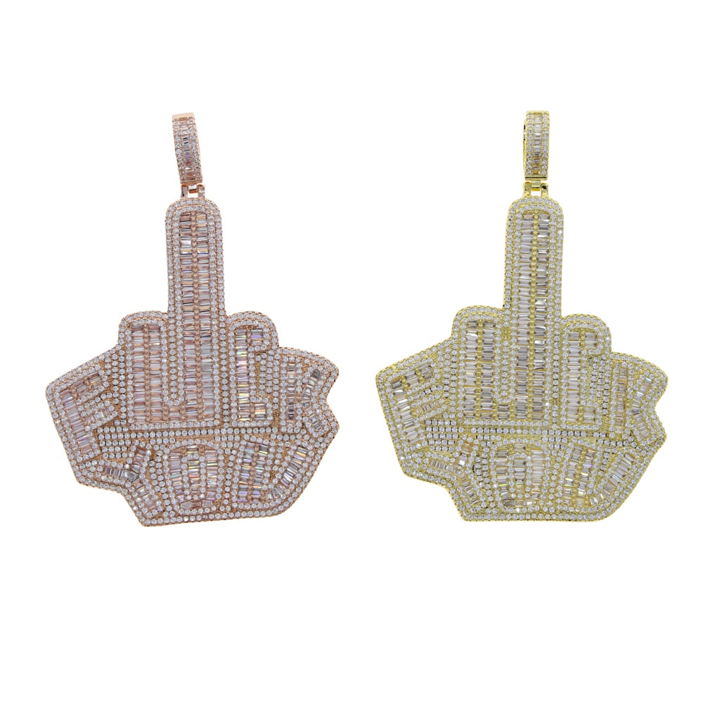 Middle Finger Fuck You Pendant - Different Drips
