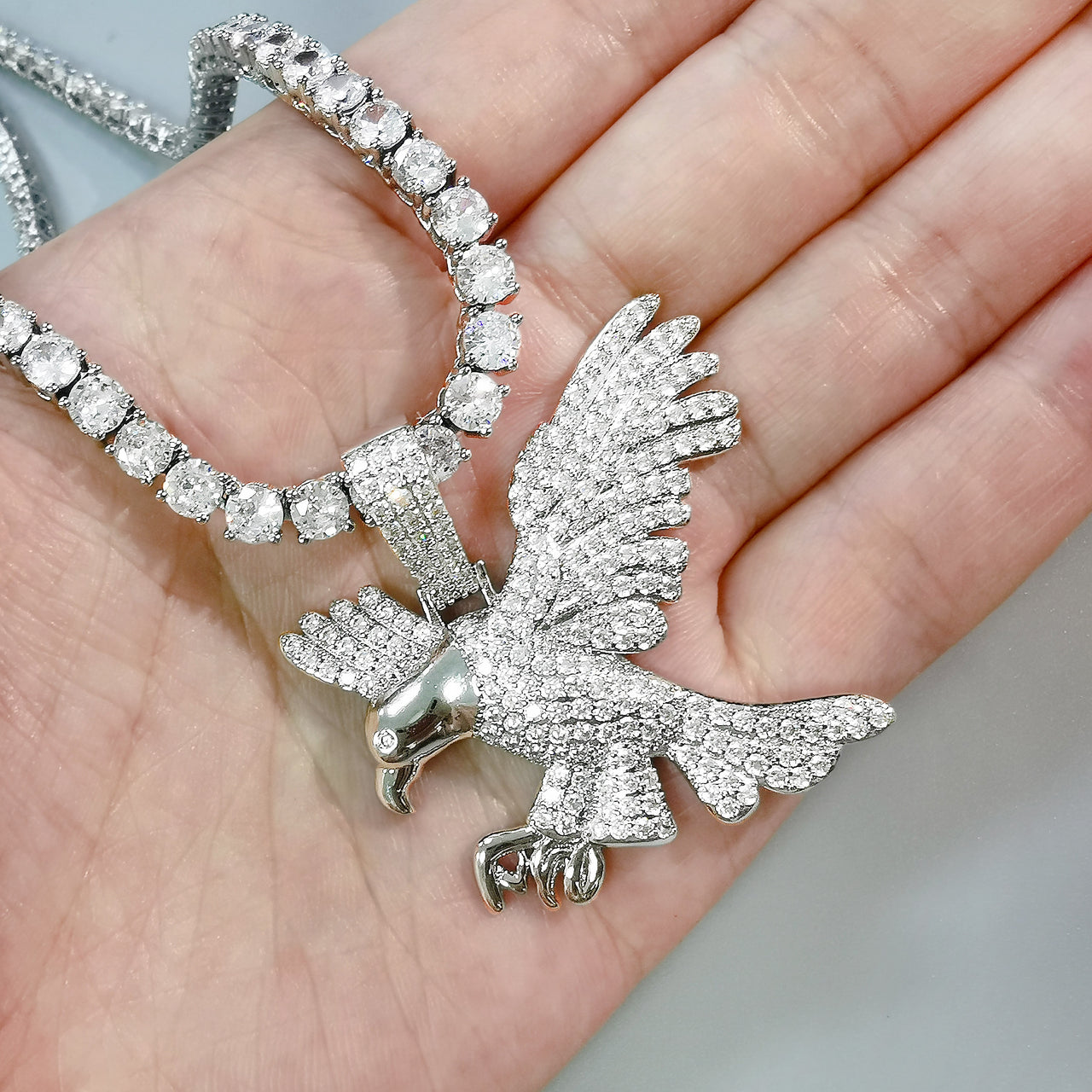 Iced Eagle Pendant - Different Drips