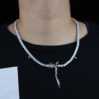 Thumbnail for Iced 5mm Tennis Chain Dragon Necklace - Different Drips