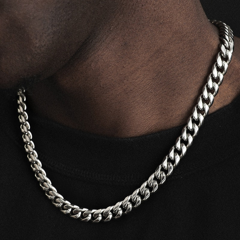 12mm Miami Cuban Chain White Gold - Different Drips
