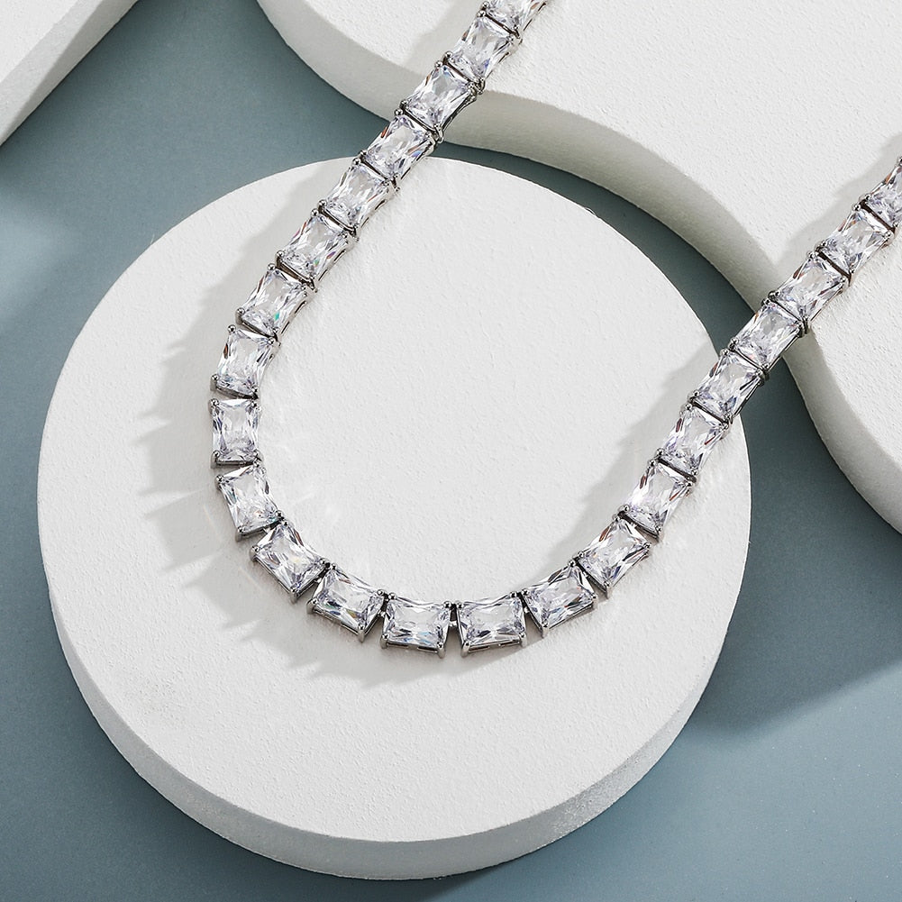 6mm Baguette Tennis Chain - Different Drips