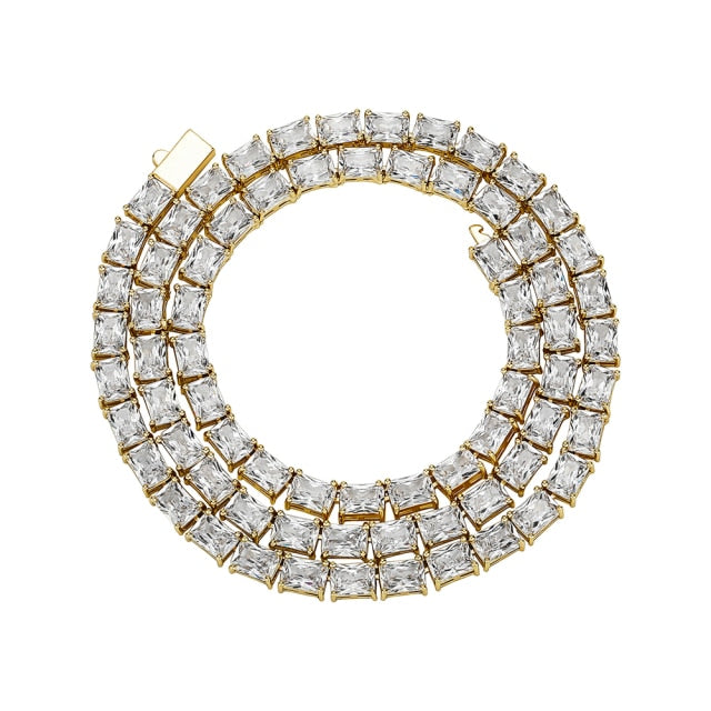 6mm Baguette Tennis Chain - Different Drips