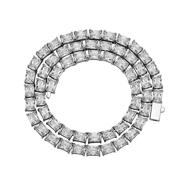 6mm Baguette Tennis Chain - Different Drips