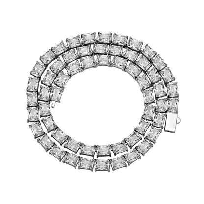 6mm Baguette Tennis Chain - Different Drips