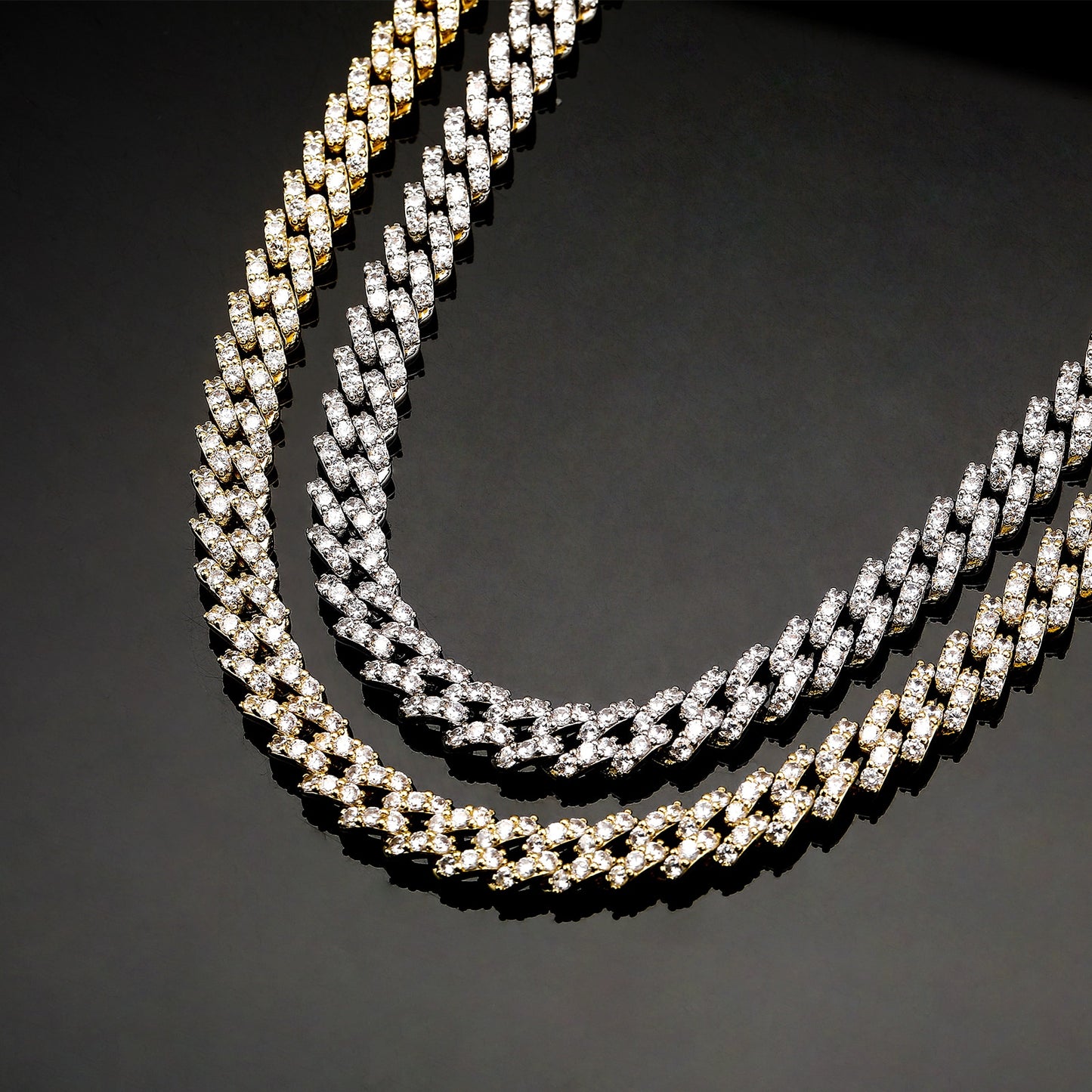 Iced Out 8mm Prong Cuban Chain - Different Drips