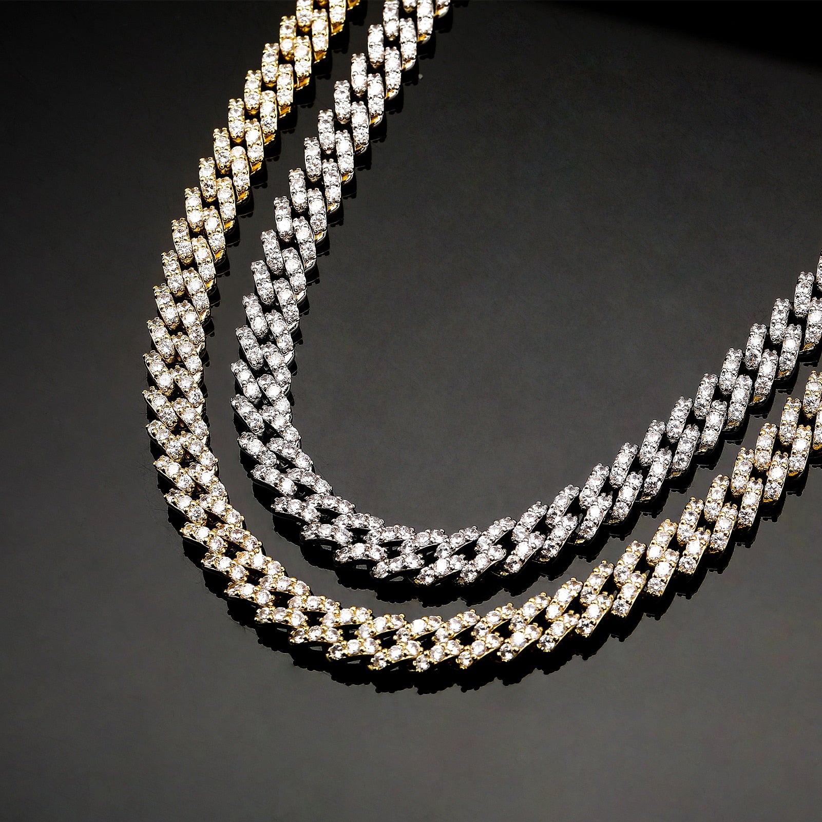 Iced Out 8mm Prong Cuban Chain - Different Drips