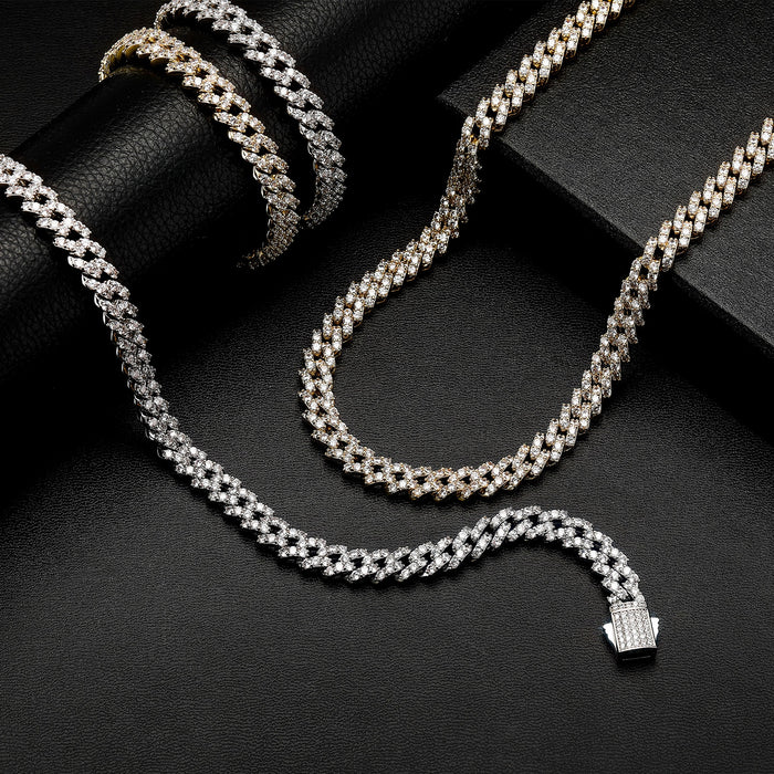 Iced Out 8mm Prong Cuban Chain - Different Drips