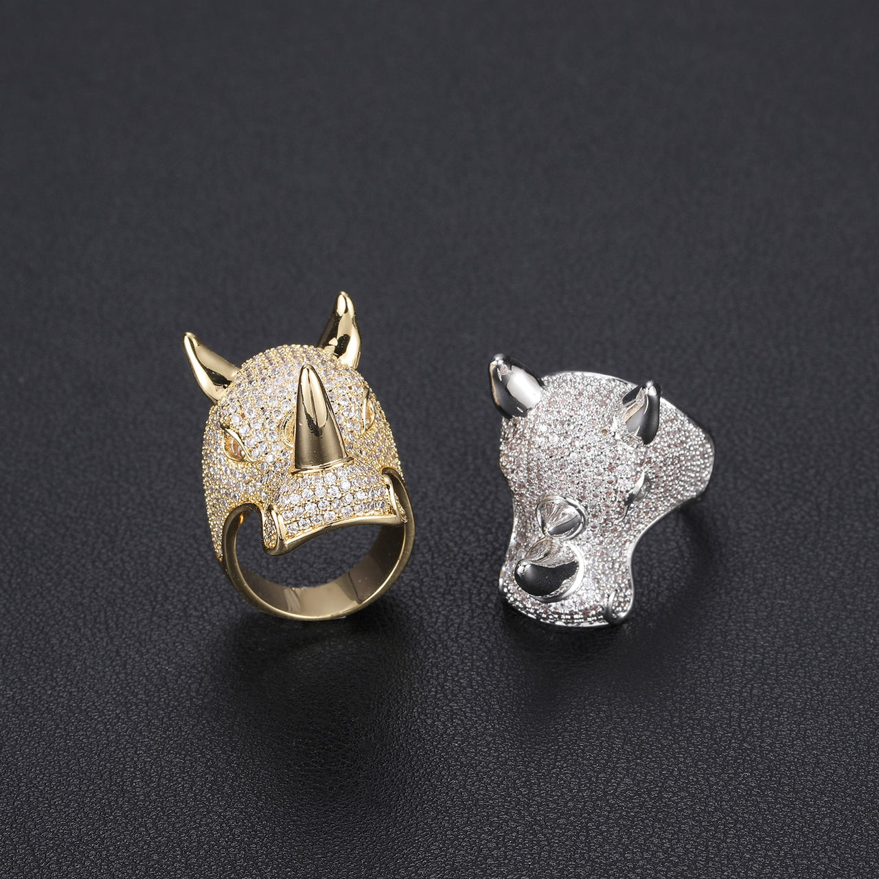 Iced Out Rhino Rings - Different Drips