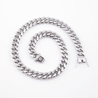 Thumbnail for White Gold 6-10mm Miami Cuban Necklace - Different Drips