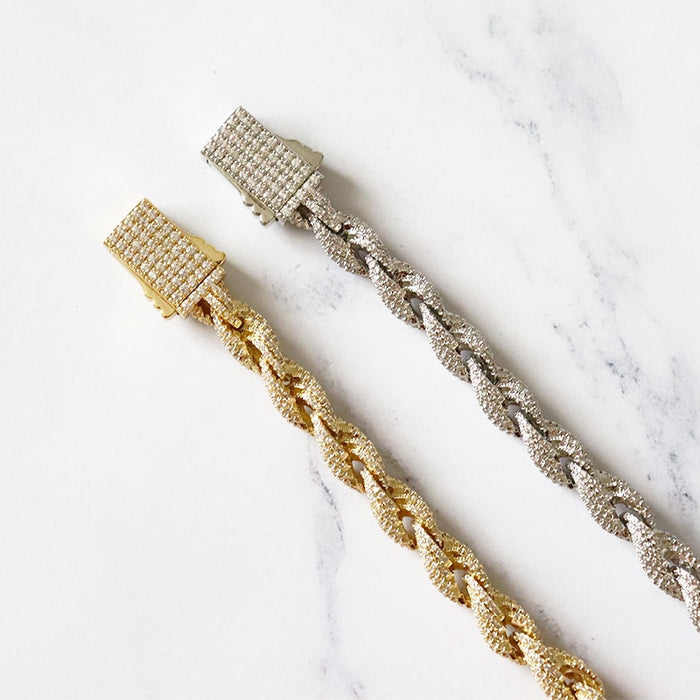 8mm Iced Out Thick Rope Chain - Different Drips