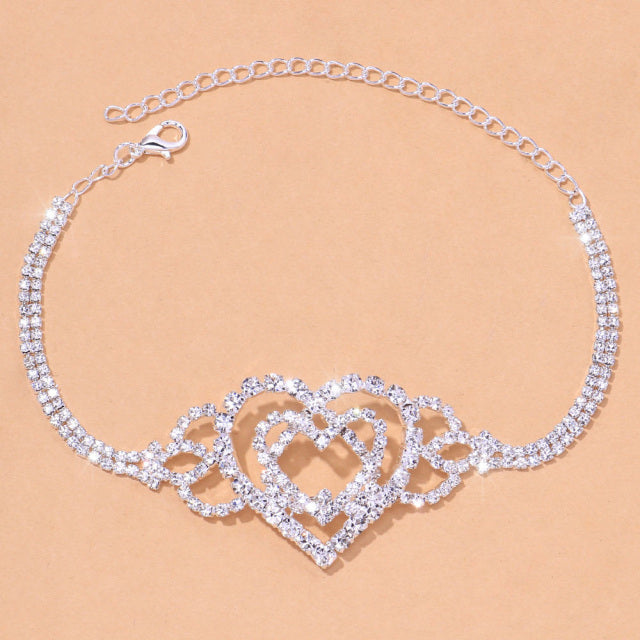 Heart Monogram Anklet - Different Drips