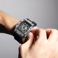 Thumbnail for Iced Out Mechanical Watch in White Gold - Different Drips