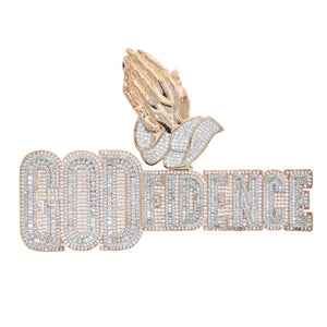 GOD FIDENCE Praying Hands pendant - Different Drips