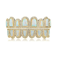 Thumbnail for Iced Opal Gem Grillz Yellow Gold - Different Drips