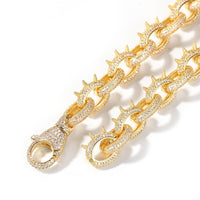 Thumbnail for 10mm Iced Out Spiked Rolo Chain - Different Drips