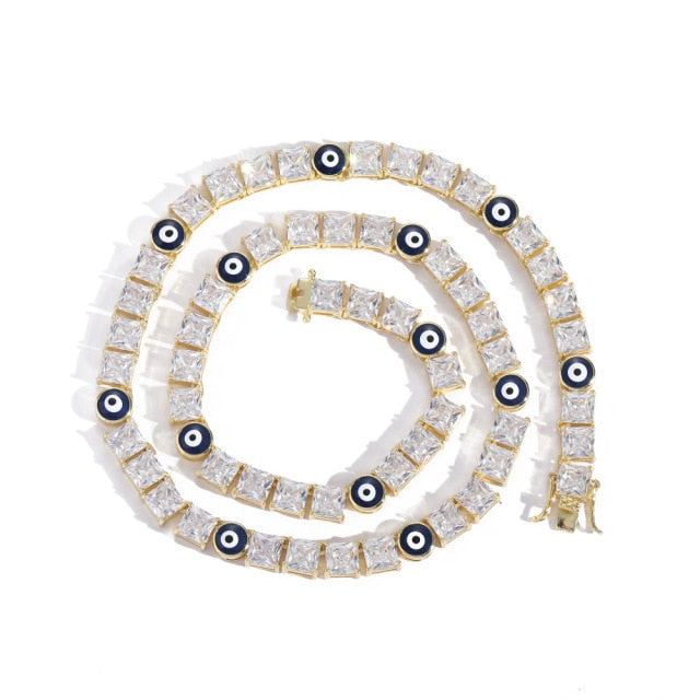 6mm Evil Eye Tennis Chain - Different Drips