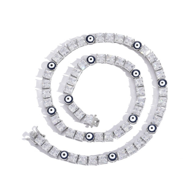 6mm Evil Eye Tennis Chain - Different Drips